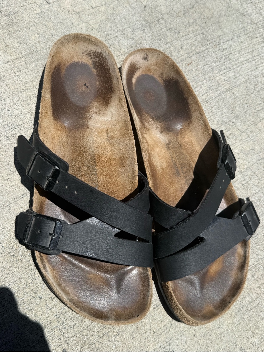 Birkenstock Black Crisscross Leather Sandals
